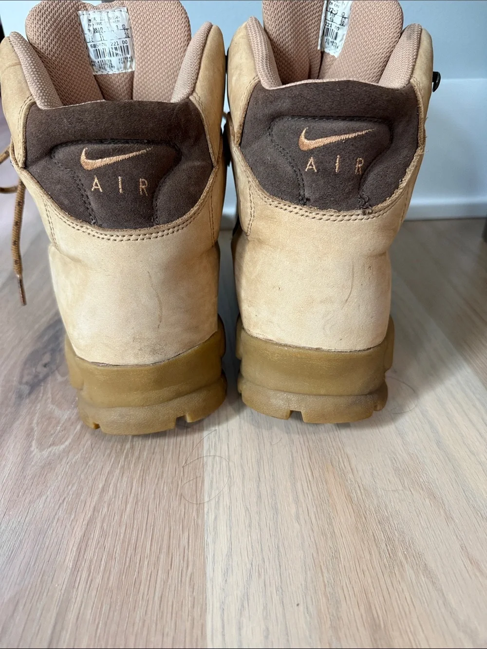 Vintage 1996 Nike ACG Air Hiking Boots Wheat Tan Men's Size 12